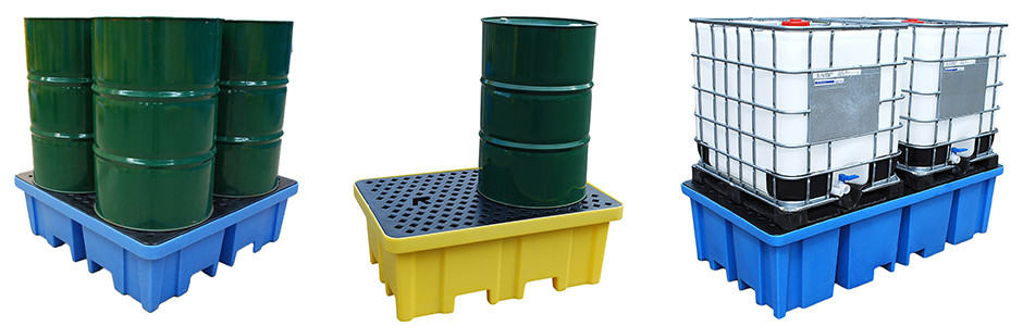 Empteezy Steel & Plastic Drum Spill Pallets For Spill Containment &amp; Control