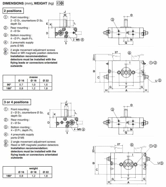 ASCO 429 Rotatable Cylinders 2, 3 & 4 Positions - ASCO Numatics Joucomatic