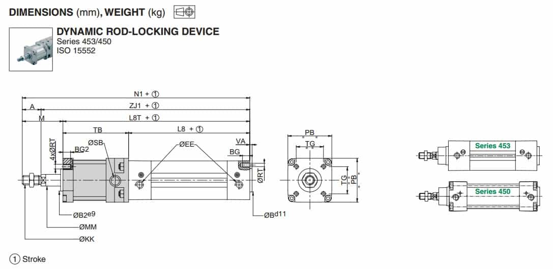 ASCO Numatics Joucomatic 492 (450-453) Dynamic Rod Locking Device