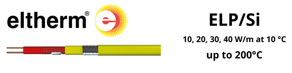 Constant Wattage Heat Trace Heating | Eltherm ELP/Si Heat Tracing Cable up to 200°C