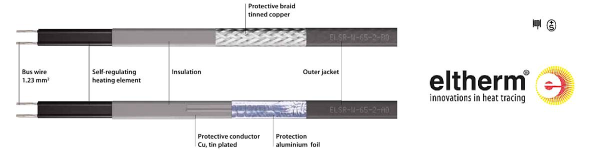 Eltherm ELSR-W Heater Cable : Process Temperature Maintenance