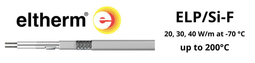 Constant Wattage Heat Trace Heating | Eltherm ELP/Si-F Heat Tracing Cable up to 200°C