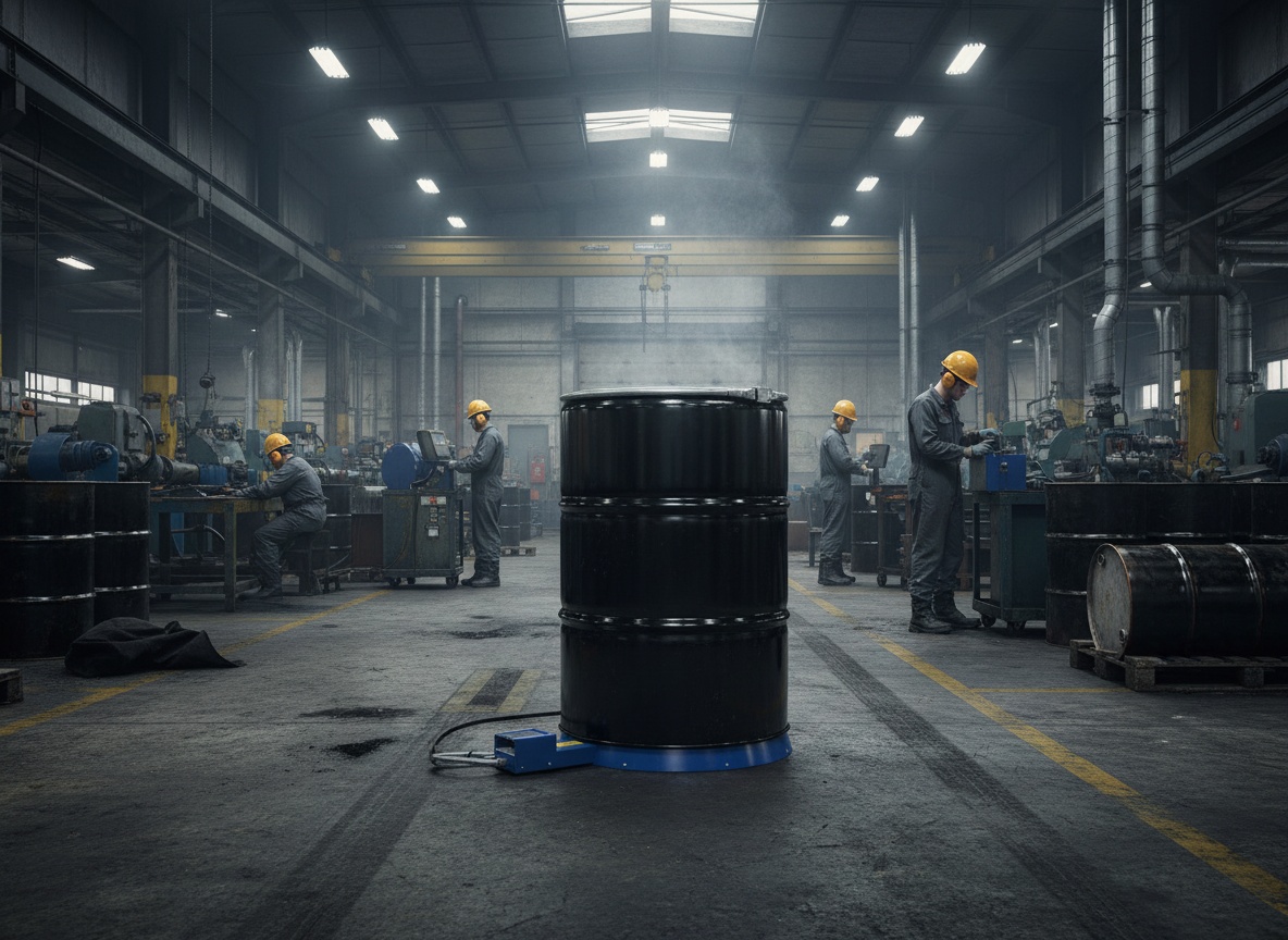 HBD Base Drum Heater in an Industrial Workshop