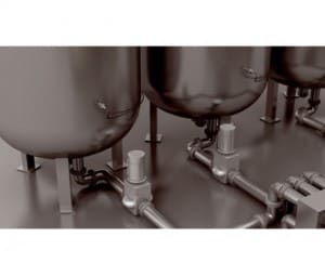 Measurement of temperature in supply tanks for bottling systems