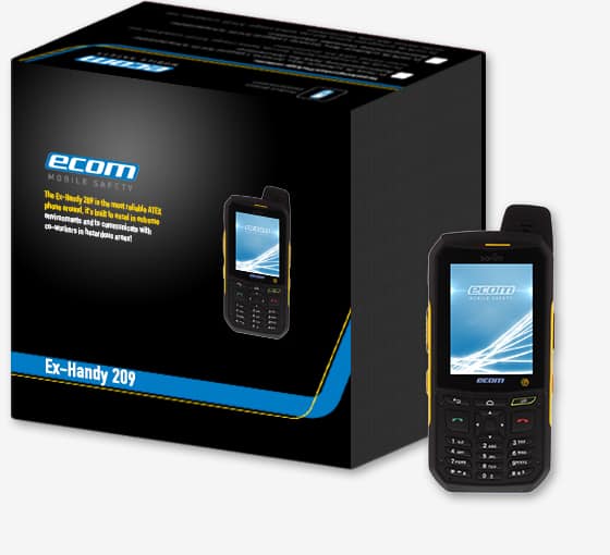ATEX Mobile Phone Zone 2 Hazardous Area - Ecom Ex-Handy 209 Smart Phone