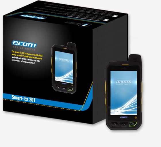 ATEX Mobile Phone Zone 2 Hazardous Area - Ecom Smart-Ex 201 Smart Phone