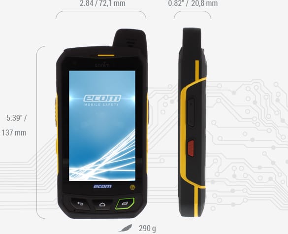 ATEX Mobile Phone Zone 2 Hazardous Area - Ecom Smart-Ex 201 Smart Phone
