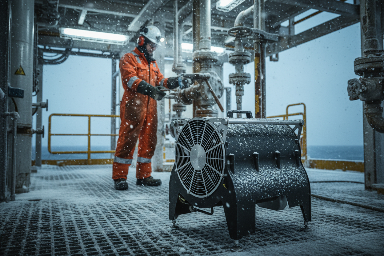 EXHEAT MFH 'The Bulldog' on Offshore Oil & Gas Rig EXHEAT MFH 'The Bulldog' on Offshore Oil & Gas Rig