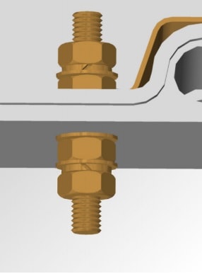 Earth Stud (either brass or stainless steel)