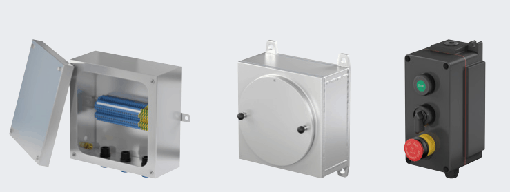 Explosion Proof Electrical Enclosures & Control Stations - Ex e, Ex ia, Ex e Hazardous Area Classifications