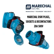 DSN1 Marechal Plugs, Sockets & Decontactors | 20A 500V (AC22 AC23 IEC60309)