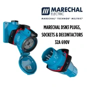 Marechal DSN3 Plugs, Sockets & Decontactors | 32A 690V (AC22 AC23 IEC60309)