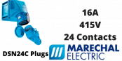 Marechal DSN24C Plugs – 24 Contacts 16A 415V IP66/67 Multi-Contact Connectors