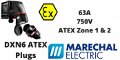 Marechal DXN6 ATEX Plugs Zone 1 & Zone 2 Hazardous Area 63A