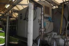 Marechal plugs and sockets for mobile transportable units for biogas or liquid treatment produced by waste