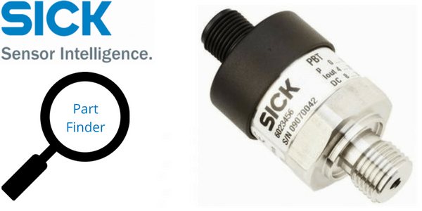 SICK PBT Standard Pressure Transmitter - Part Finder Search