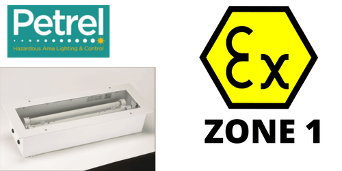 Zone 1 Fluorescent Recessed Hazardous Area Twin 58 Watt Light Fitting