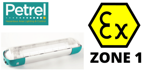 Zone 1 Fluorescent Hazardous Area Twin 18 Watt Light Fitting - Petrel Series 9