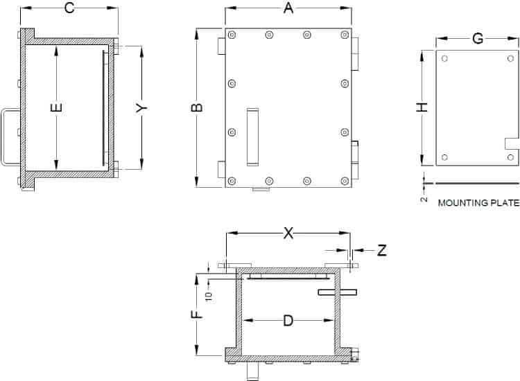 Abtech SSD Stainless Steel - Dimensions