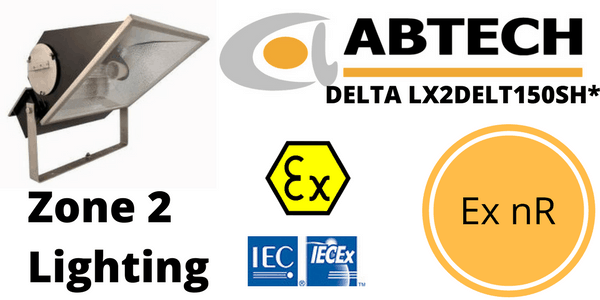 Abtech LX2DELT150SH Hazardous Area Floodlight – Zone 2 ATEX