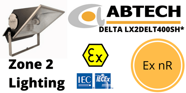 Abtech LX2DELT400SH Hazardous Area Floodlight – Zone 2 ATEX