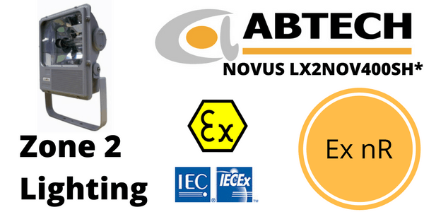 Hazardous Area Floodlight Zone 2 ATEX Abtech LX2NOV400SH