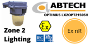 Hazardous Area Wellglass Lighting Ex nR Zone 2 ATEX | Abtech LX2OPT2150SH