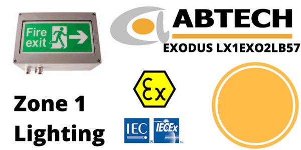Zone 1 ATEX - Abtech LX1EXO2LB57 LED Bulkhead