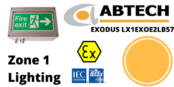 Hazardous Area LED Bulkhead Zone 1 ATEX | Abtech LX1EXOE2LB57