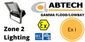 Zone 2 LED Floodlight Hazardous Area ATEX IECEx Ex i  – Abtech Gamma Flood/Lowbay