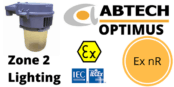 Zone 2 Wellglass Luminaire ATEX IECEx Ex nR Hazardous Area – Abtech Optimus