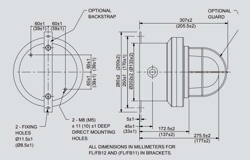 Eaton MEDC FB12 & FL12 - Dimensions