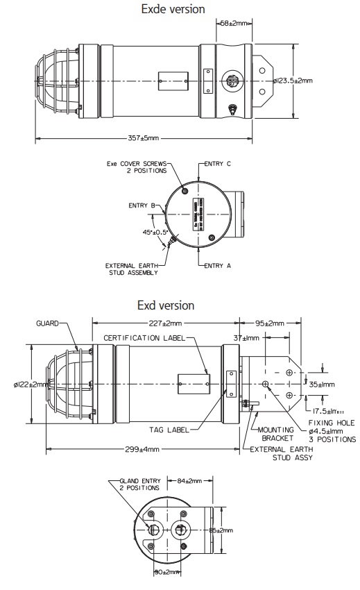 Eaton MEDC XB10 - Dimensions
