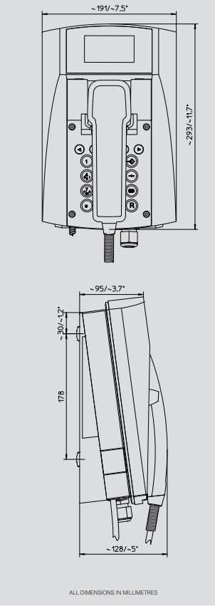 FHF FernTel 3 - Dimensions