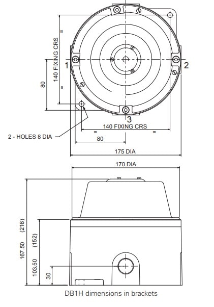 Eaton MEDC DB1 Dimensions