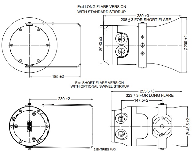Eaton MEDC DB4B - Dimensions