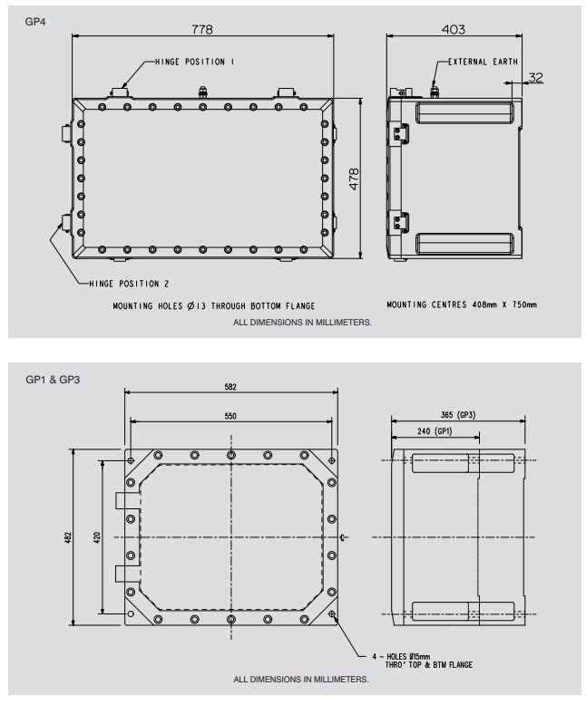 Eaton MEDC GP & JL - Dimensions