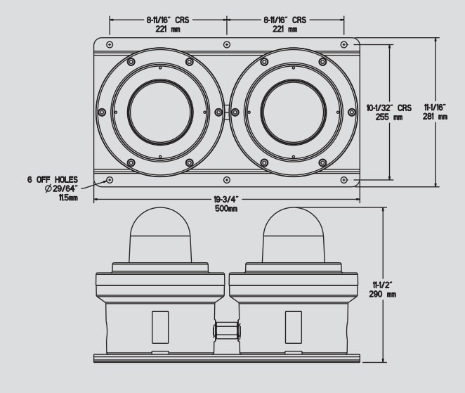 MEDC XB12SL - Dimensions