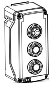 ATEX Pilot Light & Twin Push Buttons | Zone 1 & Zone 2 Hazardous Area | ATX U43W2PGA5A9