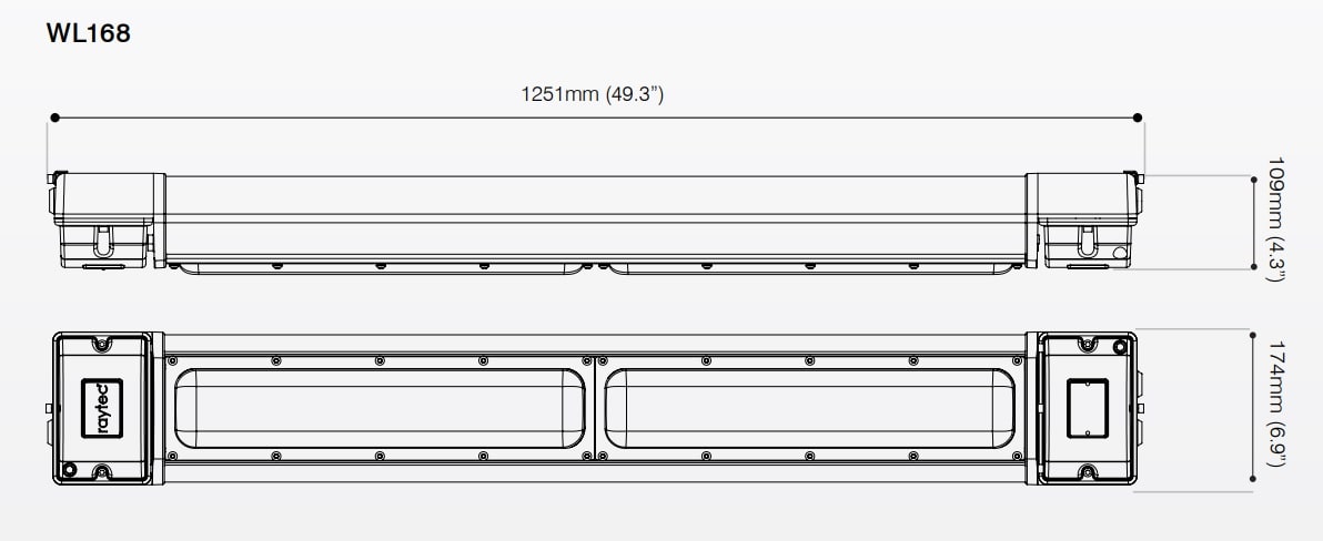 Zone 1 Light Fittings - Product Dimensions