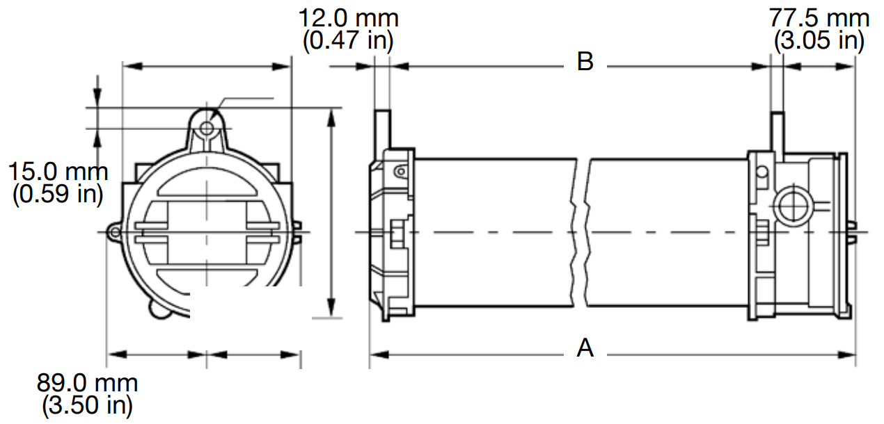 Flameproof FDLED Dimensions