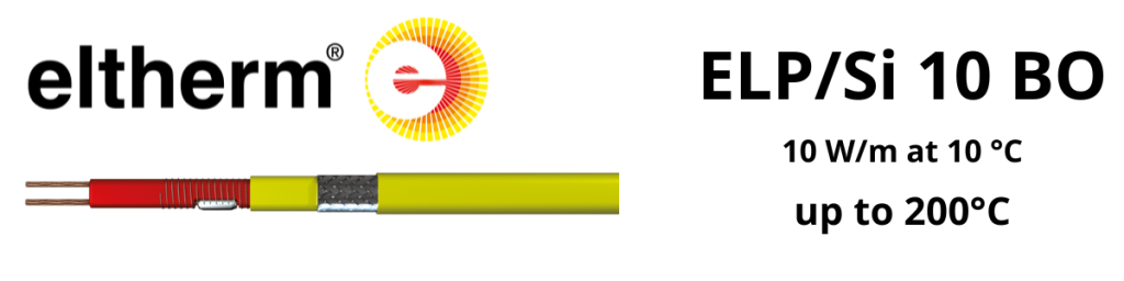Constant Wattage Heat Trace Heating | Eltherm ELP/Si 10 B Heat Tracing Cable up to 200°C