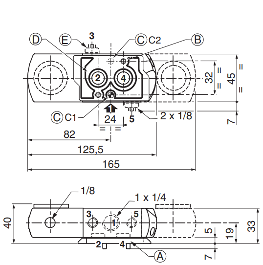 ASCO 551 Valves | Exd Flameproof ATEX IECEx Solenoid Valves NAMUR (Brass) | Dimensions
