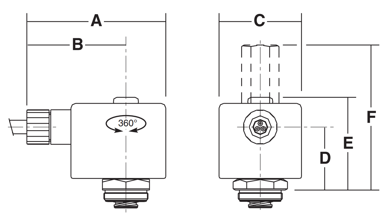 ASCO PV Valve Operators | Dimensions (mm)