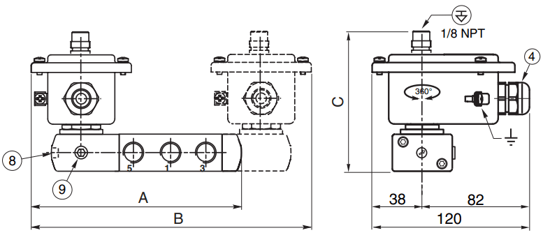 ASCO Solenoid Valves | Type 04 | Dimensions (mm)