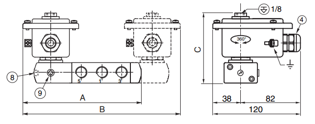 ASCO Solenoid Valves | Type 04 | Dimensions (mm)