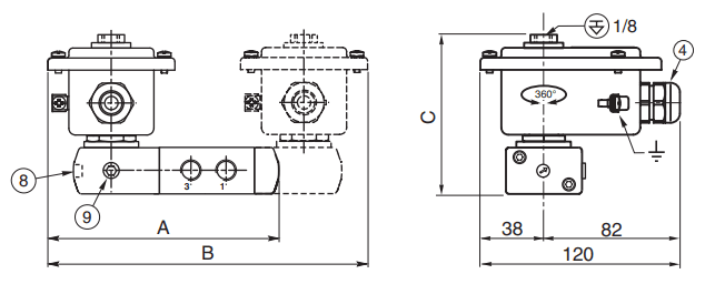 ASCO Solenoid Valves | Type 04 | Dimensions (mm)