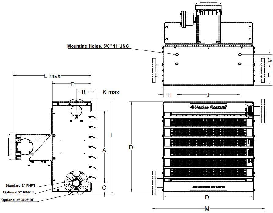 Hazloc SRH2 Dimensions