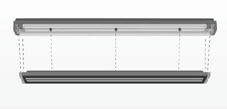 Fitting an LED module inside an existing GRP fluorescent housing