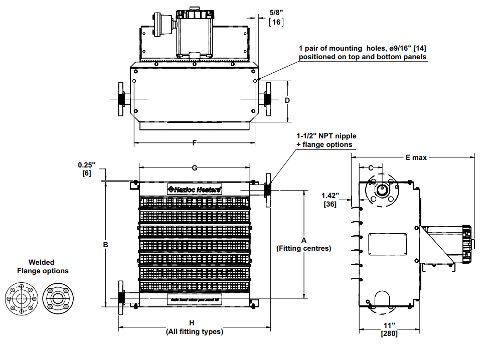 Hazloc HHP2 Dimensions